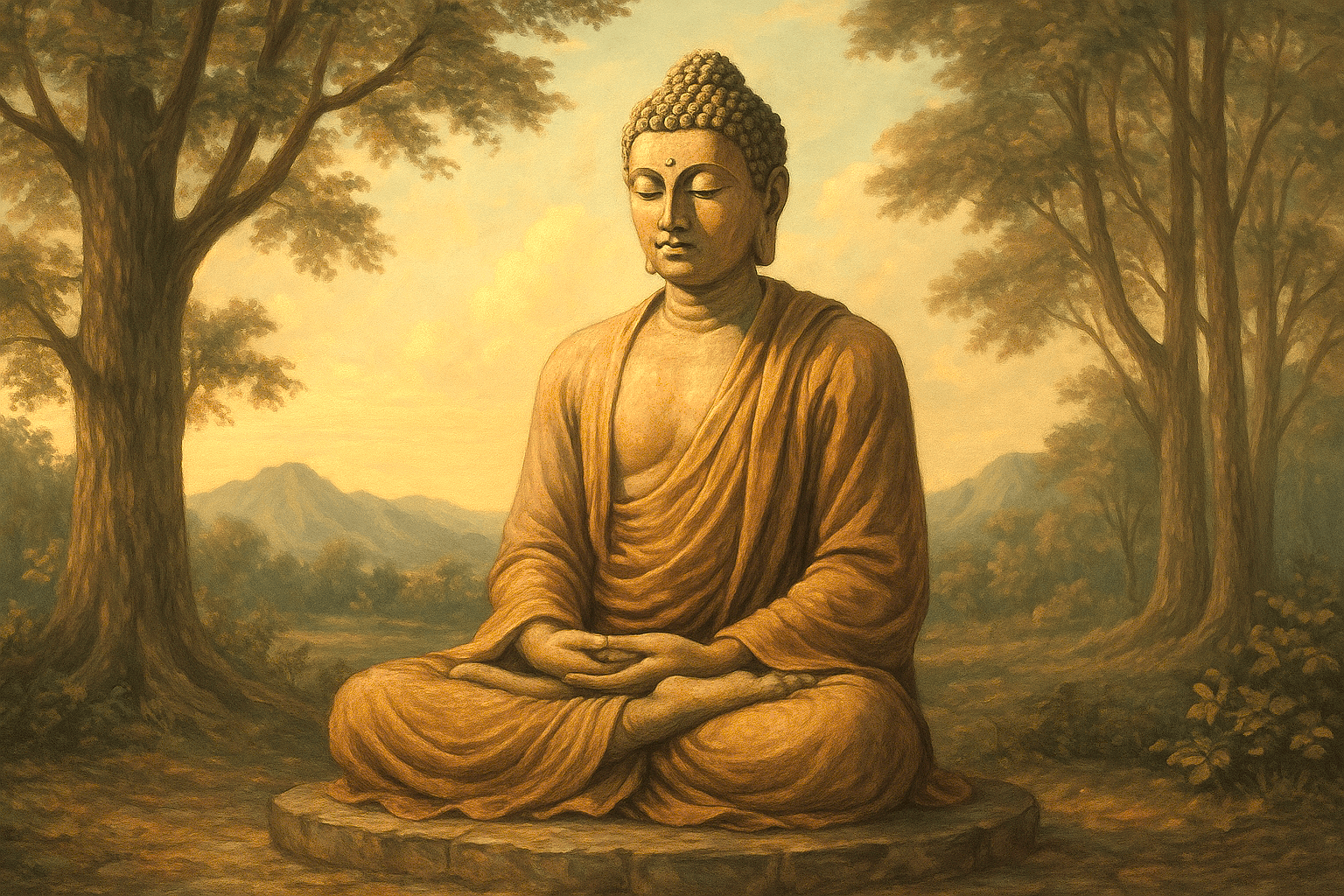 maestro buda pintura filosofía oriental