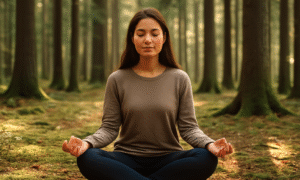 mujer-meditando-bosque-atencion-plena